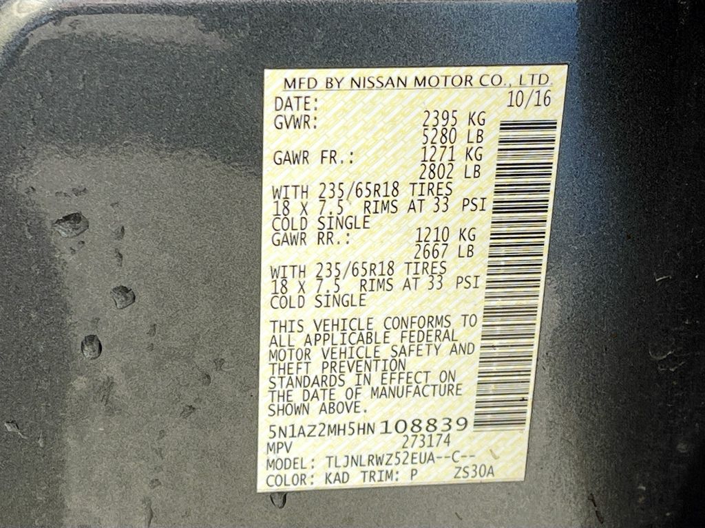 Used 2017 Gray Nissan SL image 34