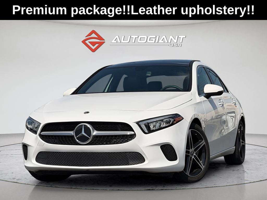 White 2021 Mercedes-Benz A-Class Sedan Front-Wheel Drive 7-Speed Automatic