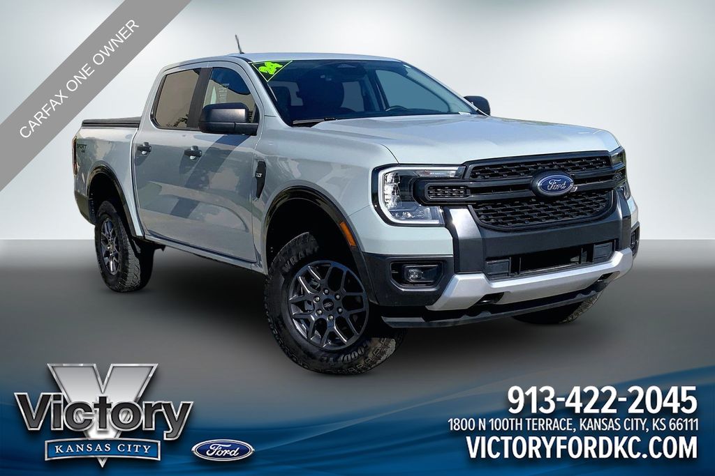 Cactus Gray 2024 Ford Ranger XLT SuperCrew 4WD Pickup Truck Four-Wheel Drive Automatic