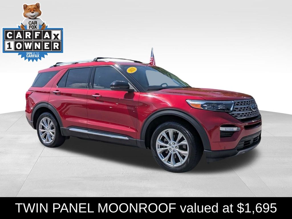 Red Metallic 2021 Ford Explorer SUV / Crossover Rear-Wheel Drive Automatic
