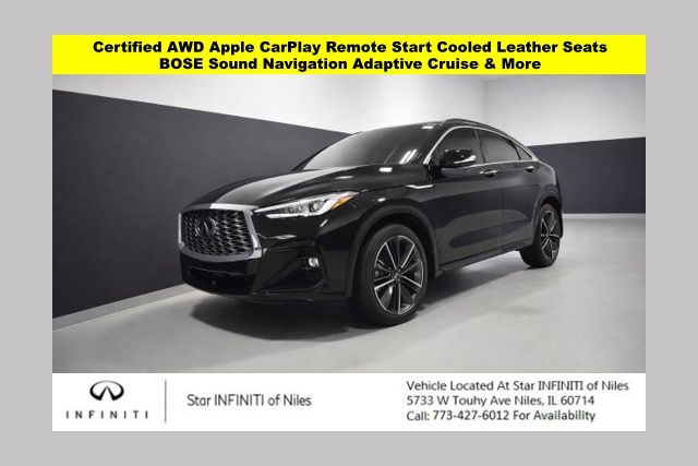 Black Obsidian 2025 INFINITI QX55 Sensory AWD SUV / Crossover All-Wheel Drive Continuously Variable Transmission