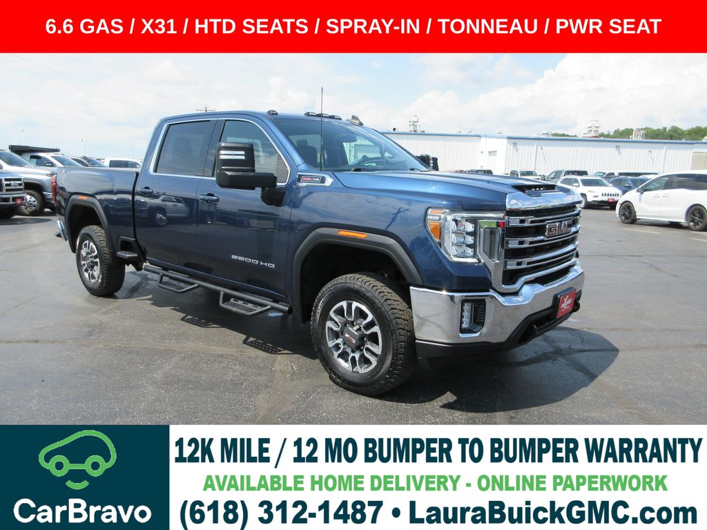 Pacific Blue Metallic 2021 GMC Sierra 2500HD Pickup Truck Four-Wheel Drive 6-Speed Automatic