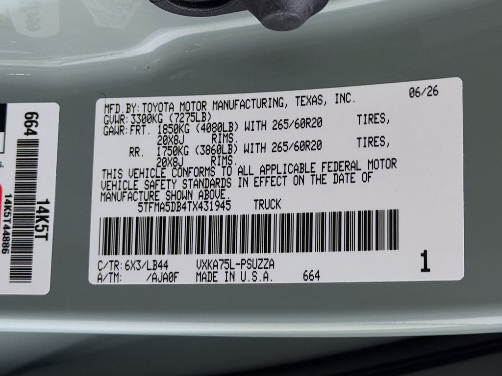 New 2026 Toyota Tundra Truck