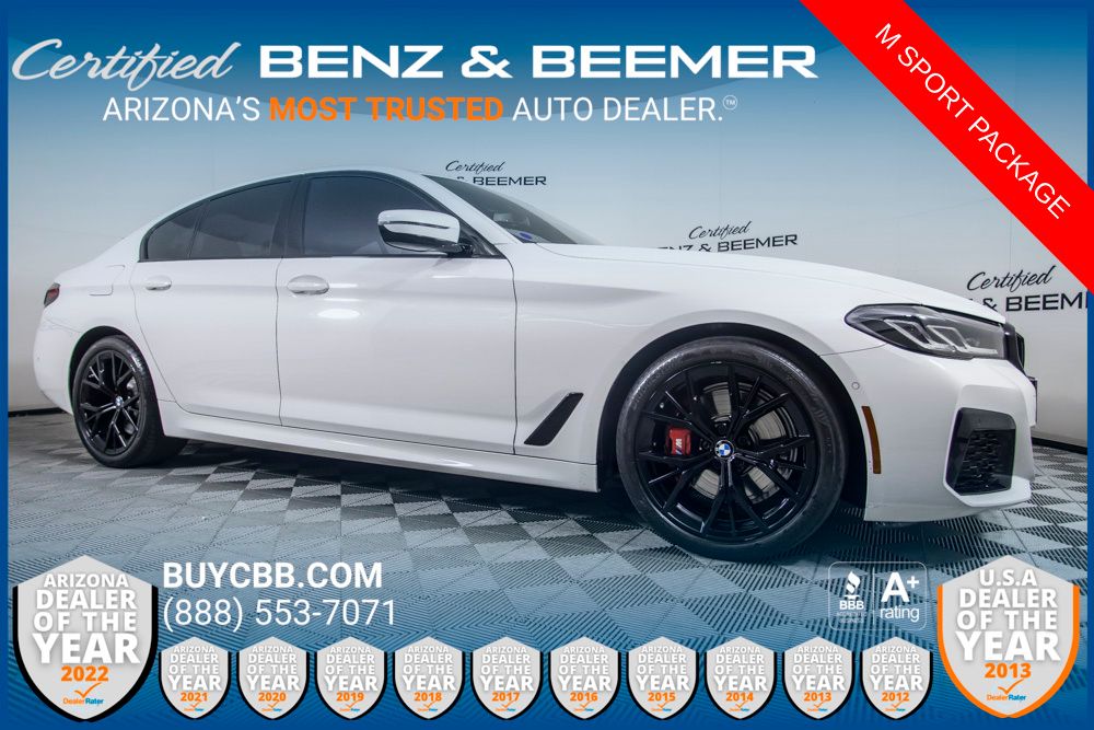 Alpine White 2022 BMW 5 Series 530i RWD Sedan Rear-Wheel Drive 8-Speed Automatic