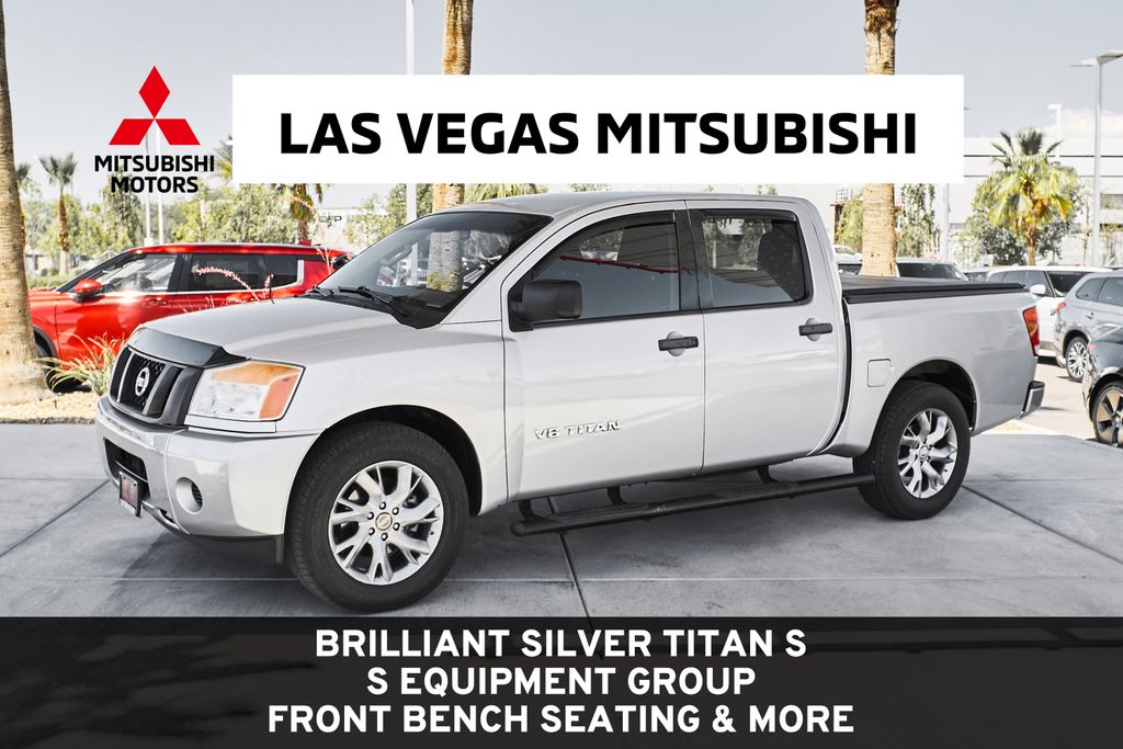 Brilliant Silver 2013 Nissan Titan S Crew Cab Pickup Truck 4X2 5-Speed Automatic