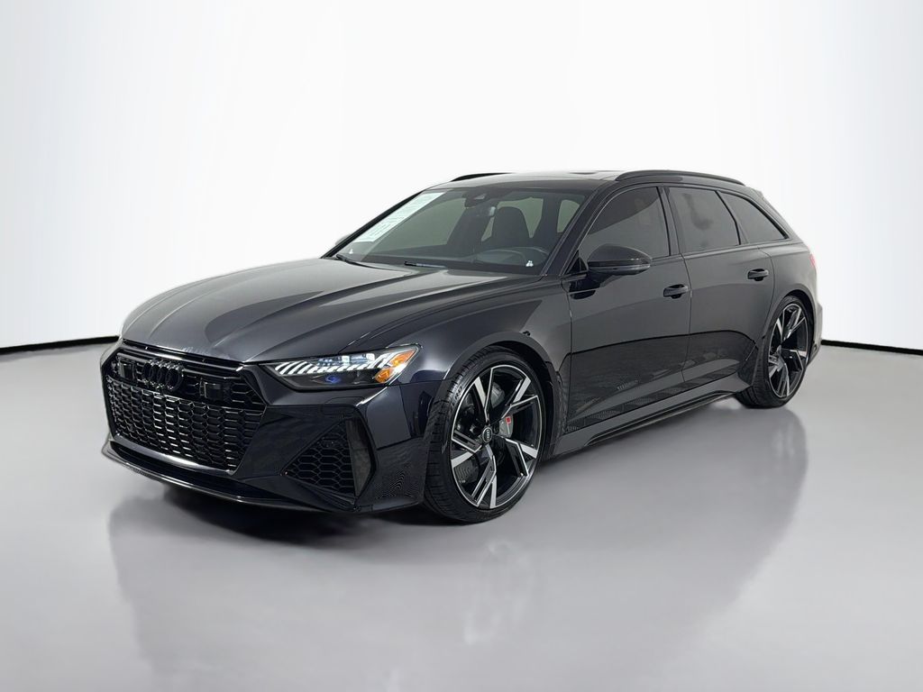 Black Crystal 2021 Audi RS 6 Avant Wagon All-Wheel Drive 8-Speed Automatic