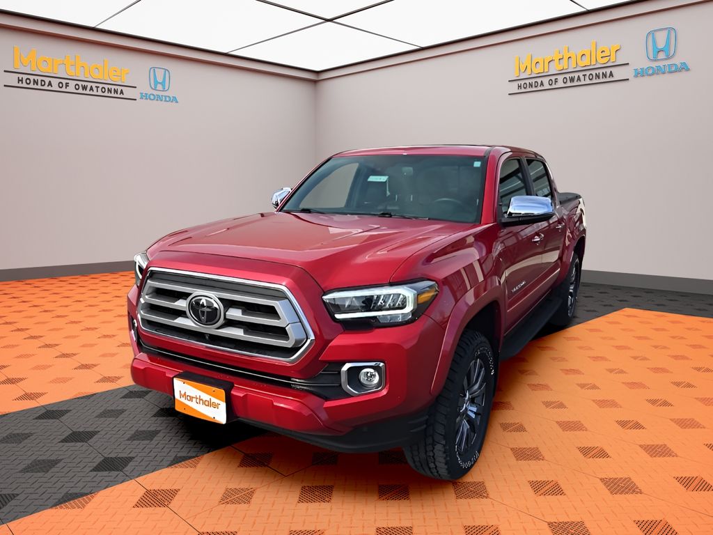 Red 2021 Toyota Tacoma Limited Double Cab 4WD Pickup Truck Four-Wheel Drive 6-Speed Automatic