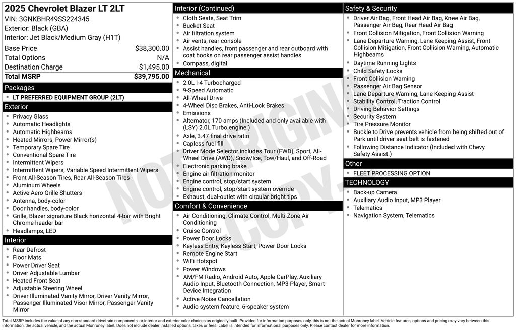 Used 2025 Black Chevrolet LT image 2