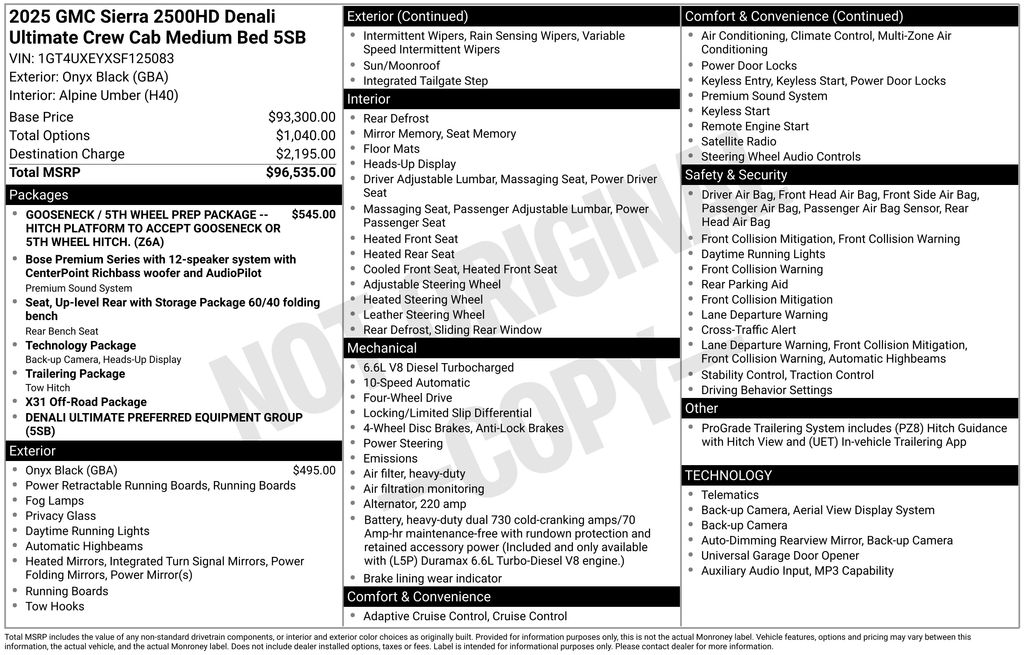 Used Car 2025 Gmc Sierra 2500hd  Denali Ultimate For Sale Under $80,000 In Austin, Texas