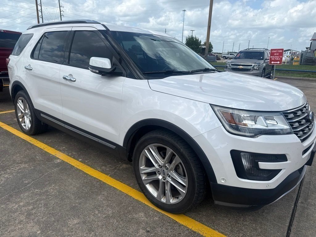 2016 Ford Explorer Limited White at Classic Elite Chevrolet Sugar Land