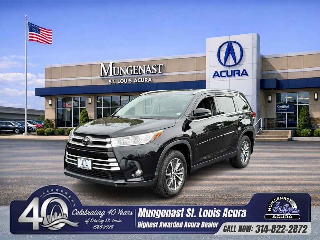 Midnight Black Metallic 2019 Toyota Highlander XLE AWD SUV / Crossover All-Wheel Drive 8-Speed Automatic
