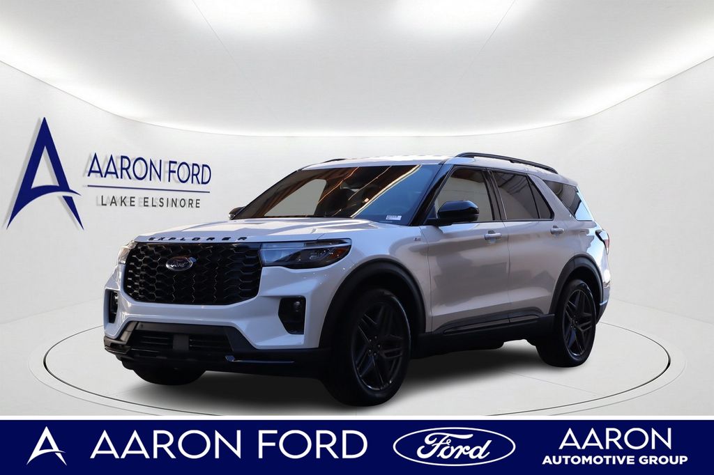 White Metallic 2025 Ford Explorer SUV / Crossover Rear-Wheel Drive Automatic