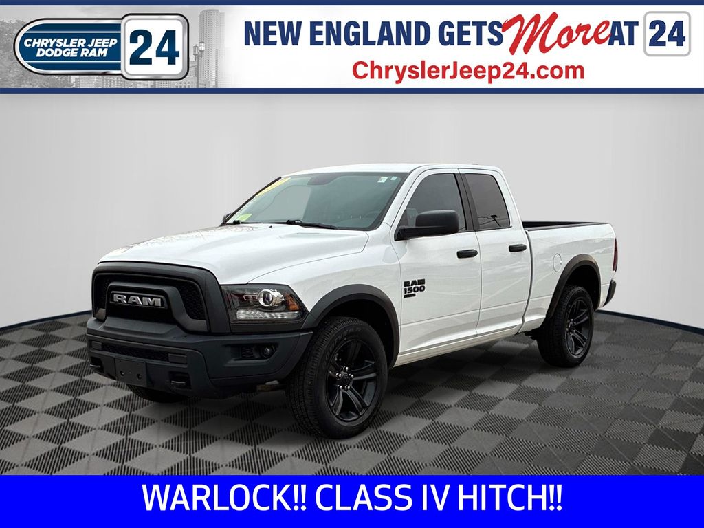 Bright White Clearcoat 2022 RAM 1500 Classic Warlock Quad Cab 4WD Pickup Truck Four-Wheel Drive 8-Speed Automatic
