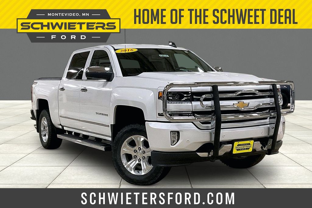 White 2016 Chevrolet Silverado 1500 Pickup Truck Four-Wheel Drive 8-Speed Automatic Overdrive