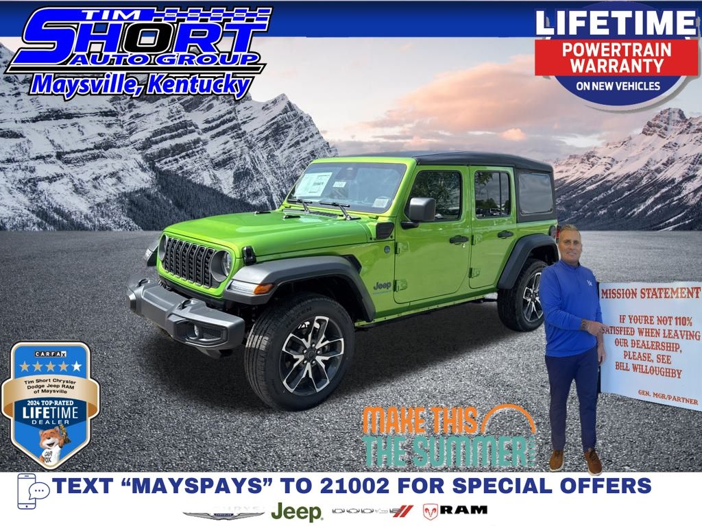 Mojito Clearcoat 2025 Jeep Wrangler 4xe Sport S 4WD SUV / Crossover Four-Wheel Drive 8-Speed Automatic