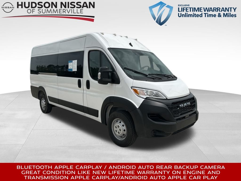 2023 Bright White Clearcoat Ram ProMaster Window Van High Roof FWD Van