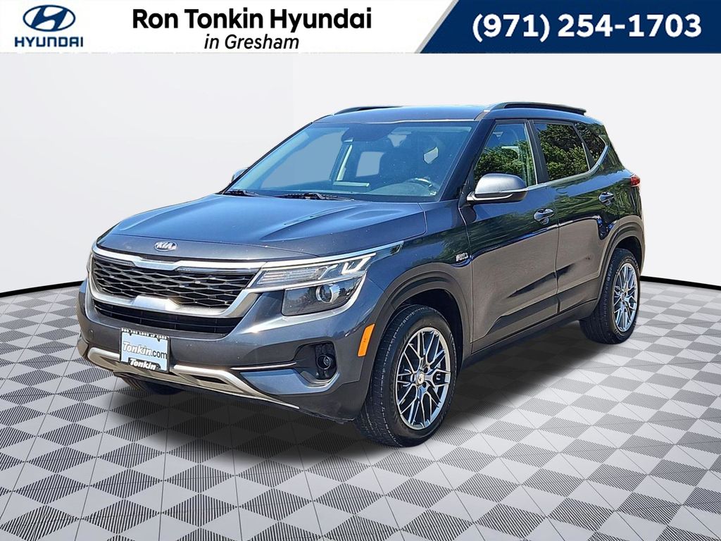 Gravity Gray 2021 Kia Seltos SUV / Crossover All-Wheel Drive Continuously Variable Transmission