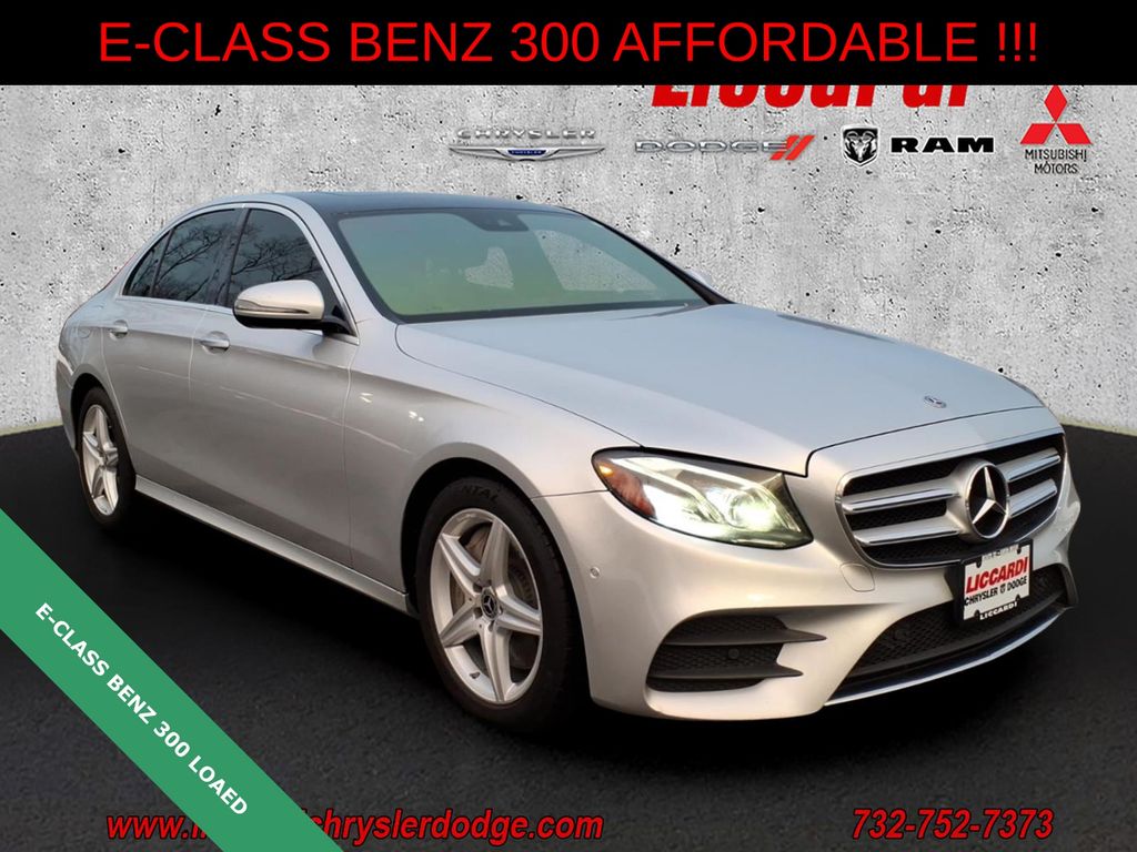Silver / Black 2018 Mercedes-Benz E-Class E 300 4MATIC Sedan AWD Sedan All-Wheel Drive 9-Speed Automatic