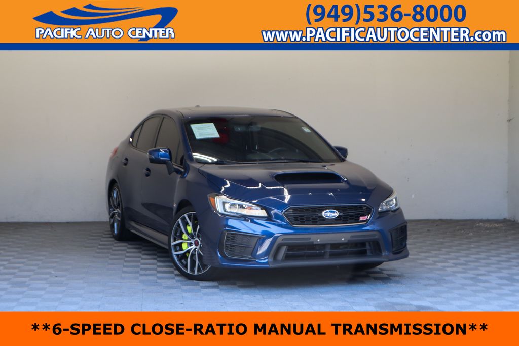 Lapis Blue Pearl 2021 Subaru WRX STI Limited AWD with Low Profile Spoiler Sedan All-Wheel Drive 6-Speed Manual