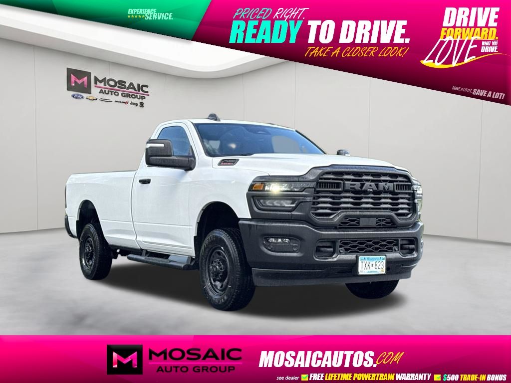 Bright White Clearcoat 2026 RAM 2500 Pickup Truck Four-Wheel Drive 8-Speed Automatic