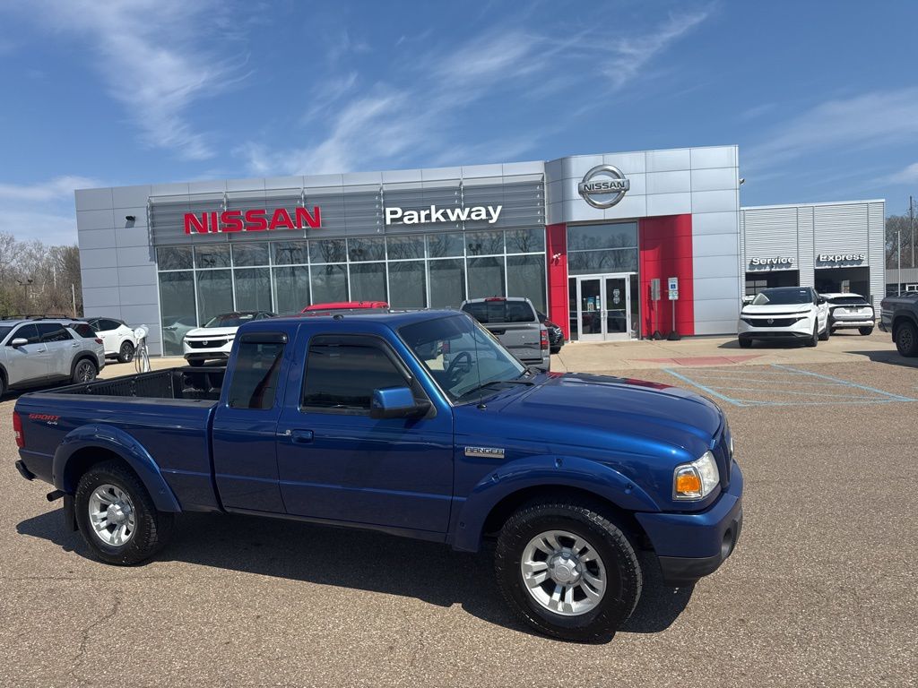 Vista Blue Metallic 2010 Ford Ranger Sport SuperCab 4-Door 4WD Pickup Truck Four-Wheel Drive 5-Speed Automatic Overdrive