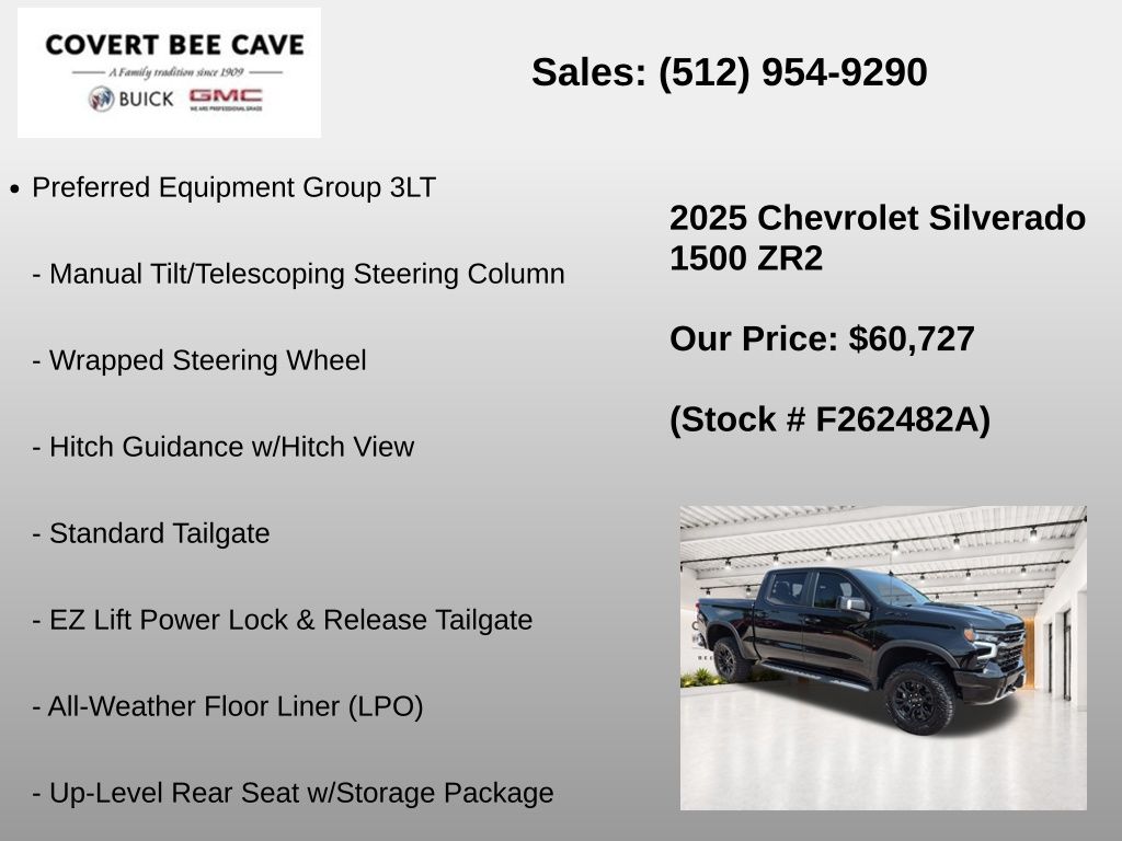 Used Car 2025 Chevrolet Silverado 1500  Zr2 For Sale Under $70,000 In Austin, Texas