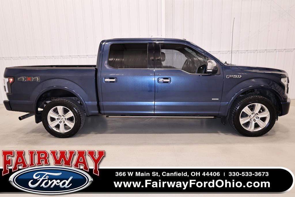 Blue Jeans Metallic 2016 Ford F-150 Platinum SuperCrew 4WD Pickup Truck Four-Wheel Drive 6-Speed Automatic