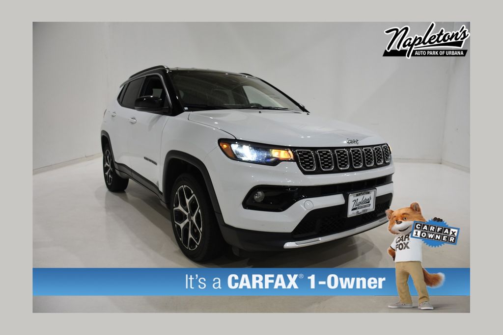 Bright White Clearcoat 2025 Jeep Compass Limited 4WD SUV / Crossover Four-Wheel Drive 8-Speed Automatic