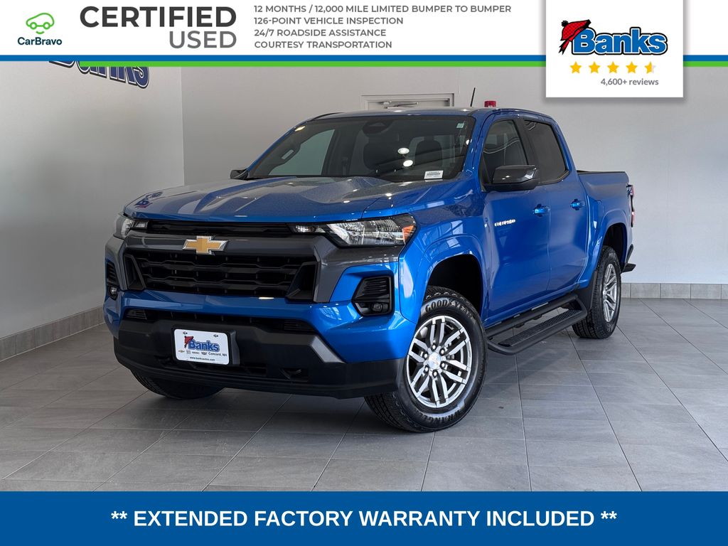 Glacier Blue Metallic 2023 Chevrolet Colorado Pickup Truck Four-Wheel Drive 8-Speed Automatic