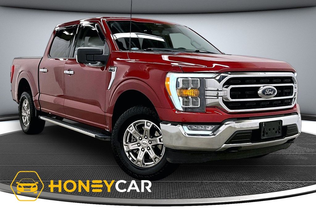 Red Metallic 2022 Ford F-150 Pickup Truck Four-Wheel Drive Automatic
