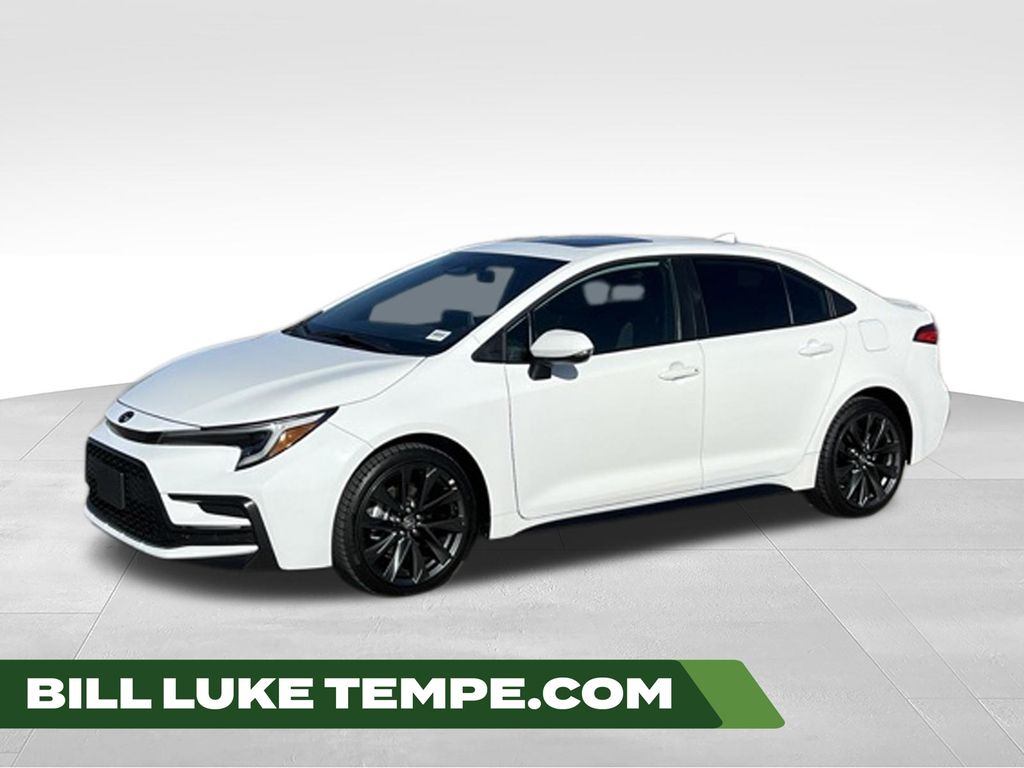 Black (Ice Cap/Midnight Blk Met) 2025 Toyota Corolla SE FWD Sedan Front-Wheel Drive Continuously Variable Transmission