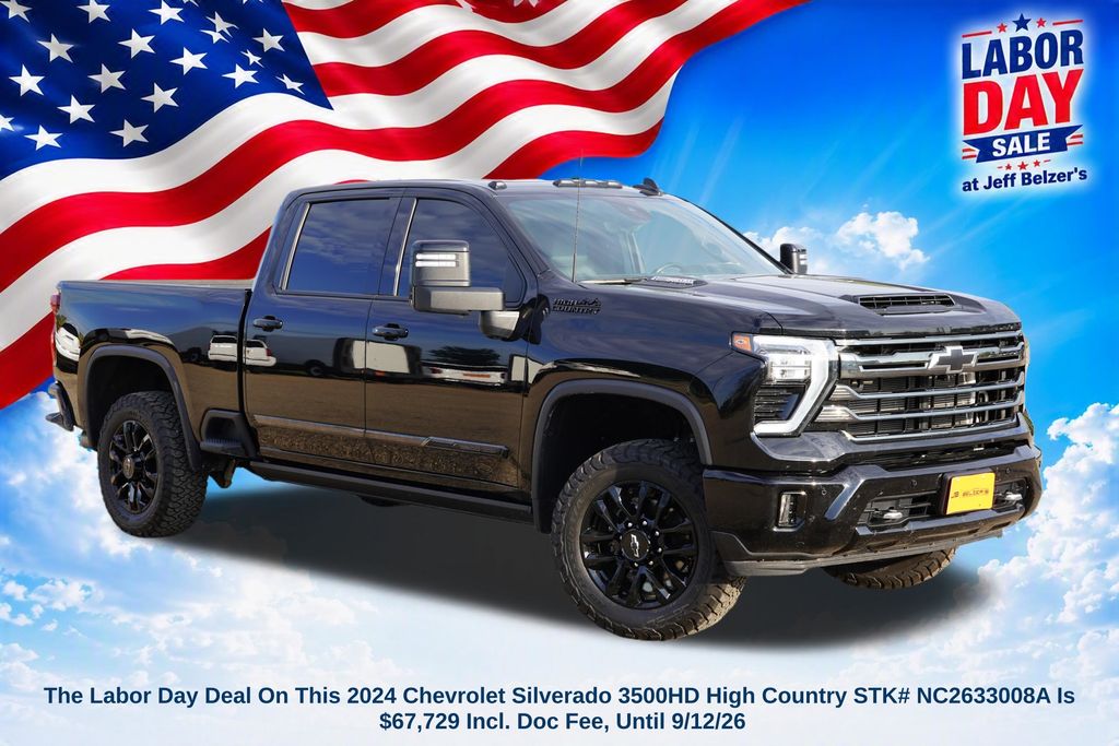Black 2024 Chevrolet Silverado 3500HD Pickup Truck Four-Wheel Drive Automatic