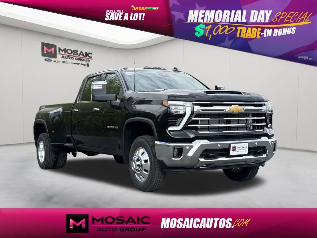 Black 2026 Chevrolet Silverado 3500HD LTZ Crew Cab 4WD Pickup Truck Four-Wheel Drive Automatic