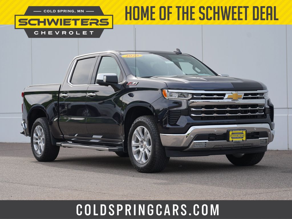 Dark Ash Metallic 2023 Chevrolet Silverado 1500 LTZ Crew Cab 4WD Pickup Truck Four-Wheel Drive Automatic