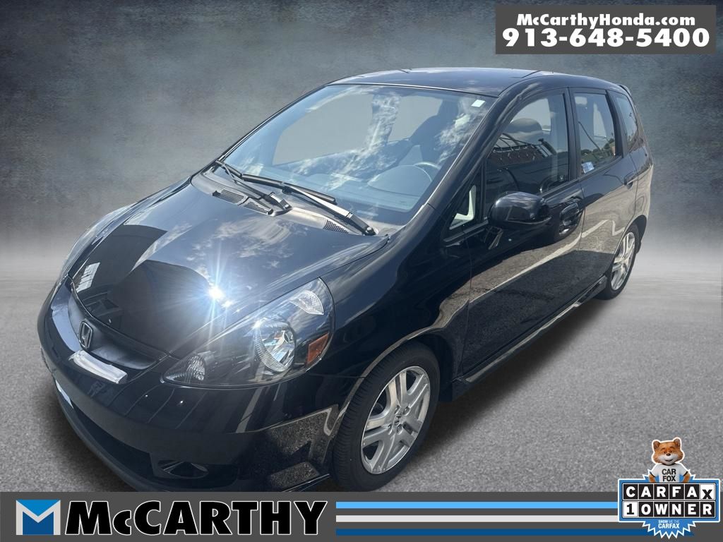 Black 2007 Honda Fit Hatchback Front-Wheel Drive 5-Speed Automatic
