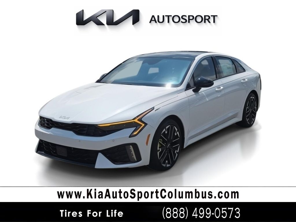 Snow White Pearl 2026 Kia K5 GT FWD Sedan Front-Wheel Drive 8-Speed Dual Clutch