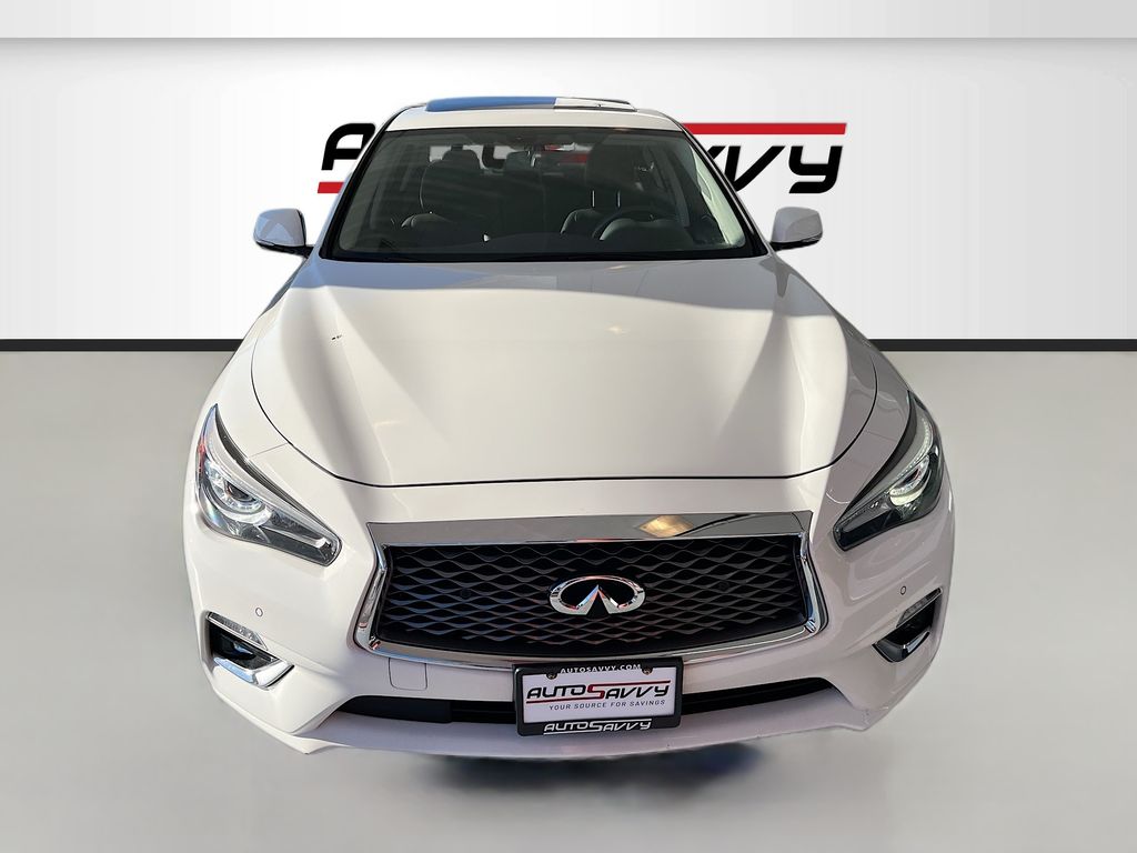 2023 INFINITI Q50 LUXE White at AutoSavvy Houston Northwest