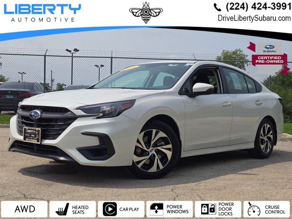 Crystal White Pearl 2025 Subaru Legacy Sedan All-Wheel Drive Continuously Variable Transmission