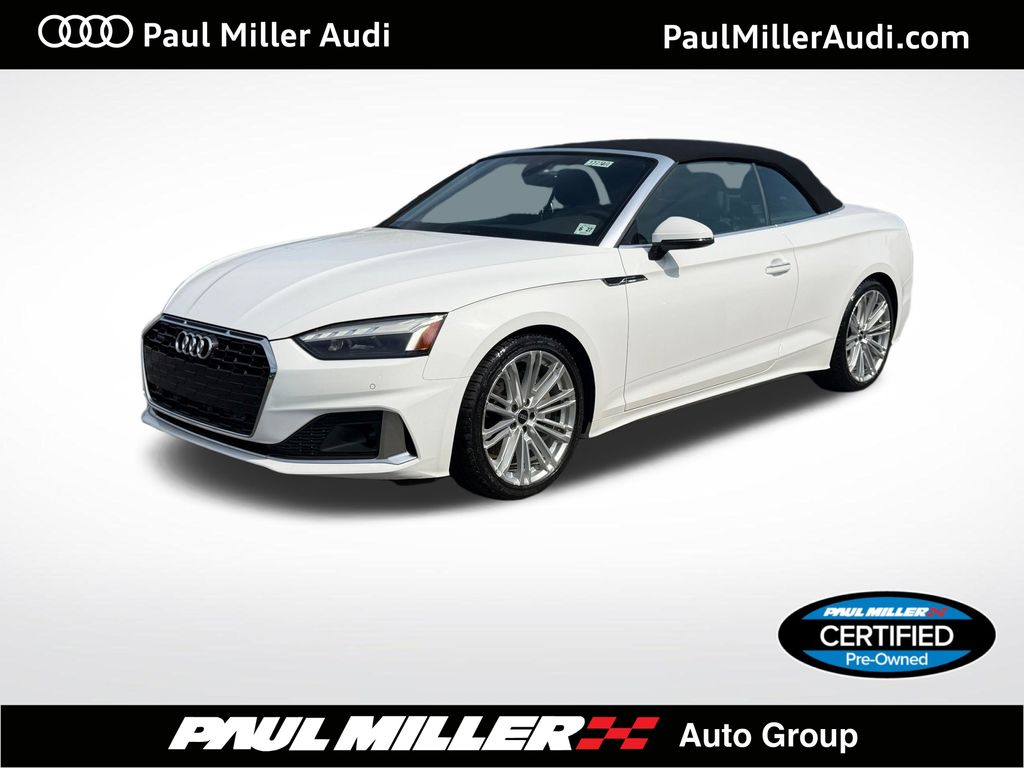 Ibis White 2022 Audi A5 quattro Premium Plus 45 TFSI Convertible AWD Convertible All-Wheel Drive 7-Speed Automatic