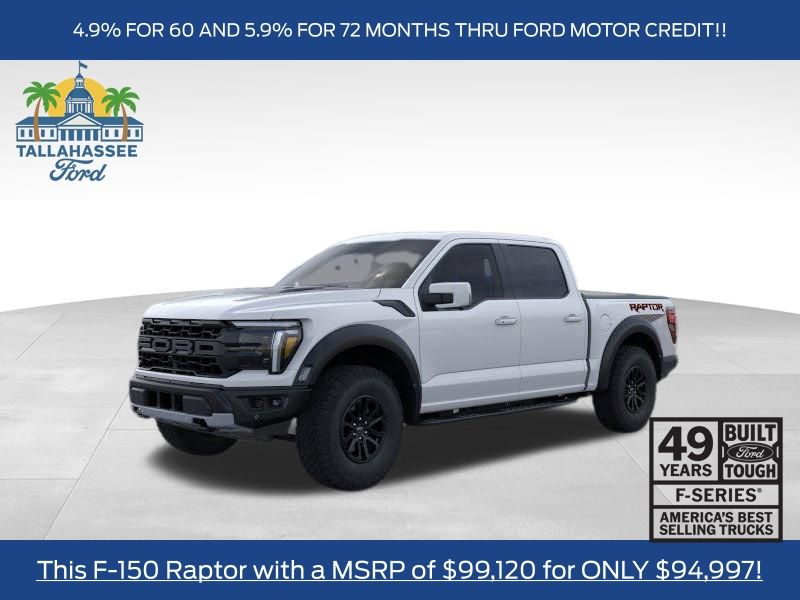 Oxford White 2026 Ford F-150 Raptor SuperCrew 4WD Pickup Truck Four-Wheel Drive Automatic