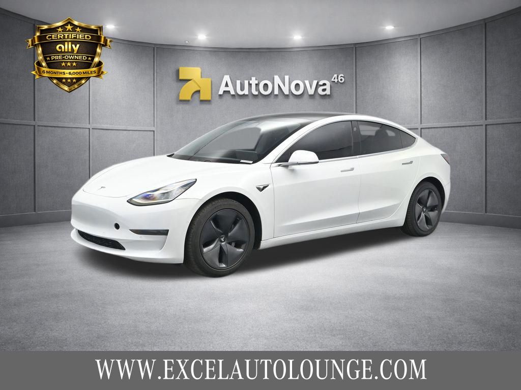 White 2019 Tesla Model 3 Sedan All-Wheel Drive 1-Speed Automatic