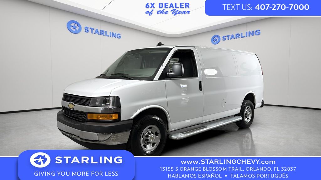 Summit White 2024 Chevrolet Express Cargo Van Rear-Wheel Drive 8-Speed Automatic Overdrive