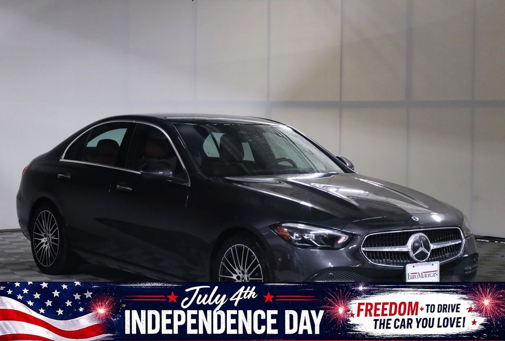 Graphite Gray Metallic 2023 Mercedes-Benz C-Class Sedan All-Wheel Drive 9-Speed Automatic