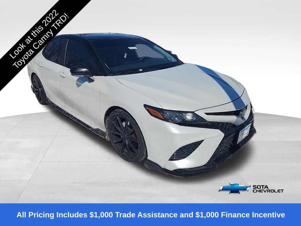 Wind Chill Pearl/Midnight Black Metallic 2022 Toyota Camry TRD FWD Sedan Front-Wheel Drive 8-Speed Automatic