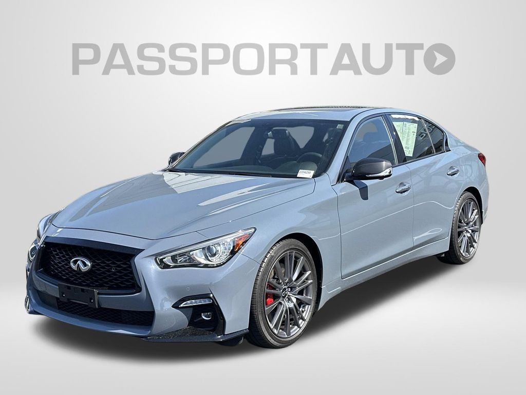 Slate Gray 2023 INFINITI Q50 Red Sport 400 RWD Sedan Rear-Wheel Drive 7-Speed Automatic Overdrive