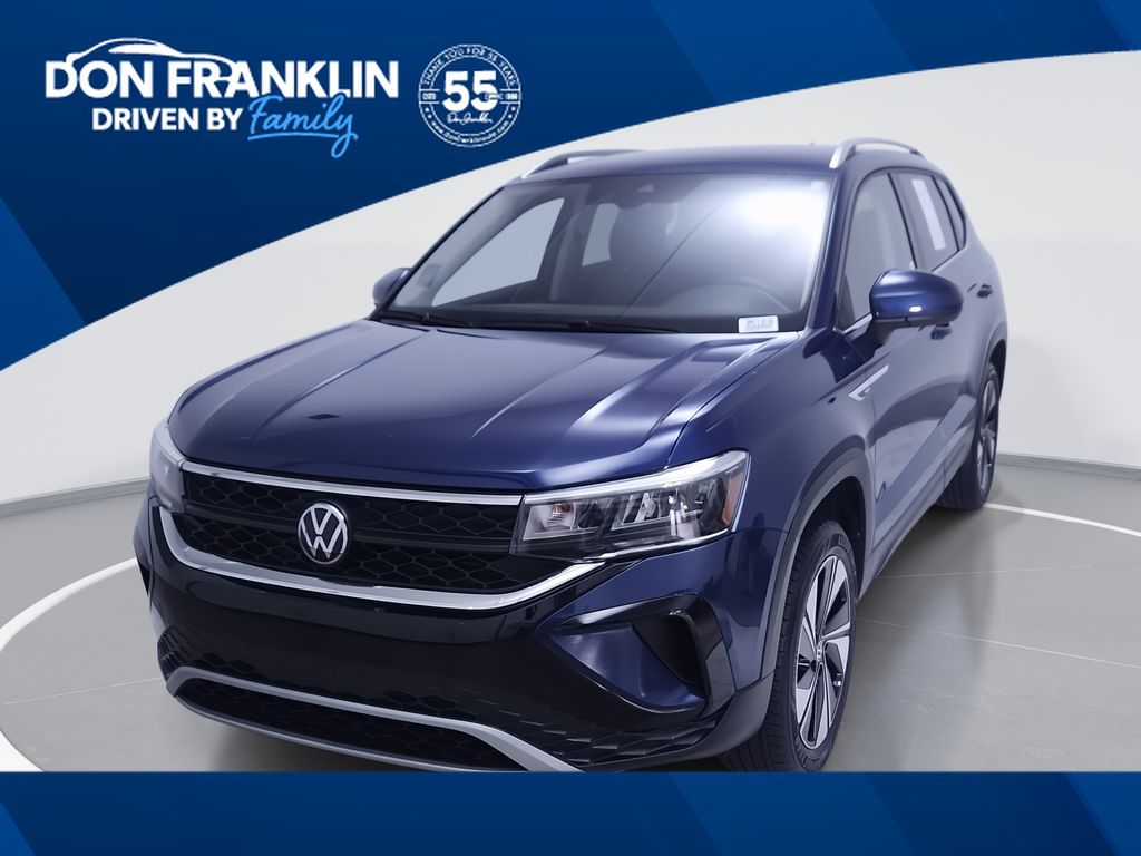 Blue Metallic 2024 Volkswagen Taos SE 4Motion SUV / Crossover All-Wheel Drive 7-Speed Dual Clutch