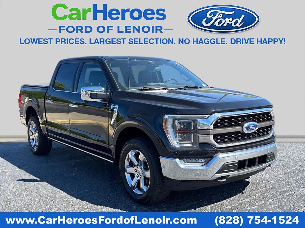 Agate Black Metallic 2022 Ford F-150 King Ranch SuperCrew 4WD Pickup Truck Four-Wheel Drive Automatic