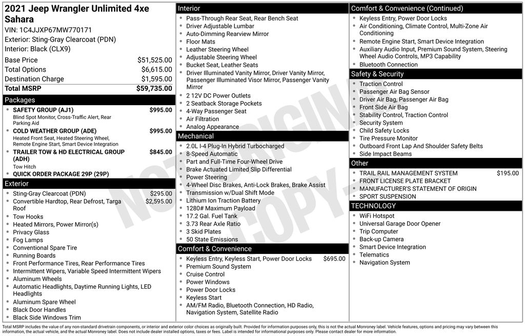 2021 Jeep Wrangler Unlimited Sahara 4xe Gray at Klick Lewis Buick Chevrolet