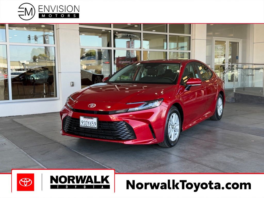 Red 2025 Toyota Camry Sedan Front-Wheel Drive Continuously Variable Transmission