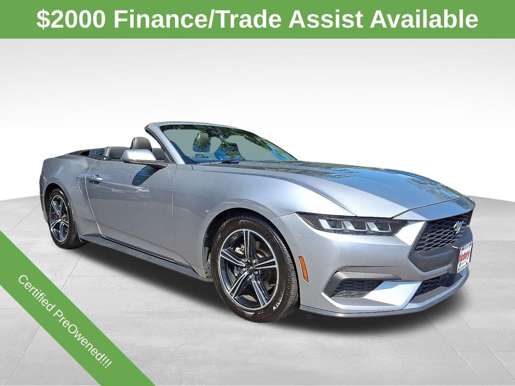 Silver Metallic 2024 Ford Mustang Convertible Rear-Wheel Drive Automatic